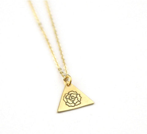 Mini Triangle Delicate Necklace {Java or Peony}