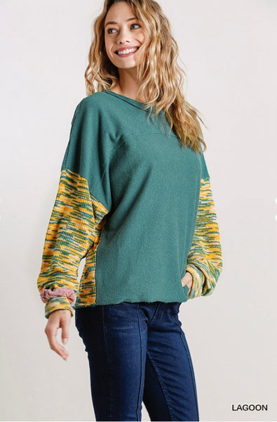 Lagoon Contrast Pullover