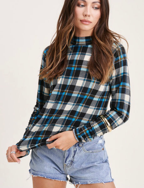 Checked Layering Tee {3 Colors}