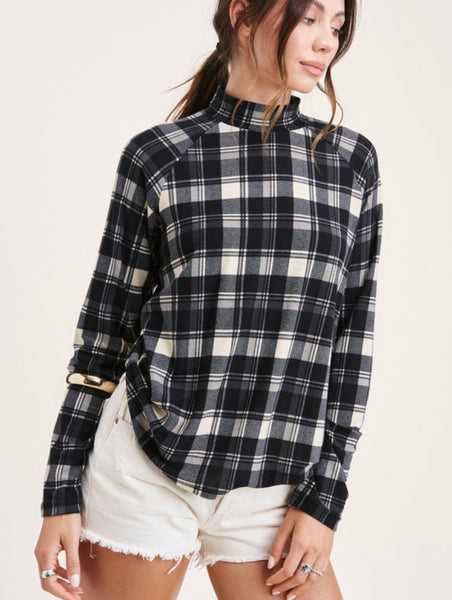 Checked Layering Tee {3 Colors}